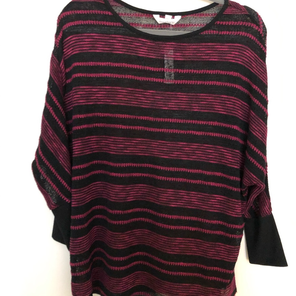 Cute wine and black sweater